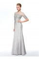 Beaded Jewel Neckline Long Mother of The Bride Dresses 602006