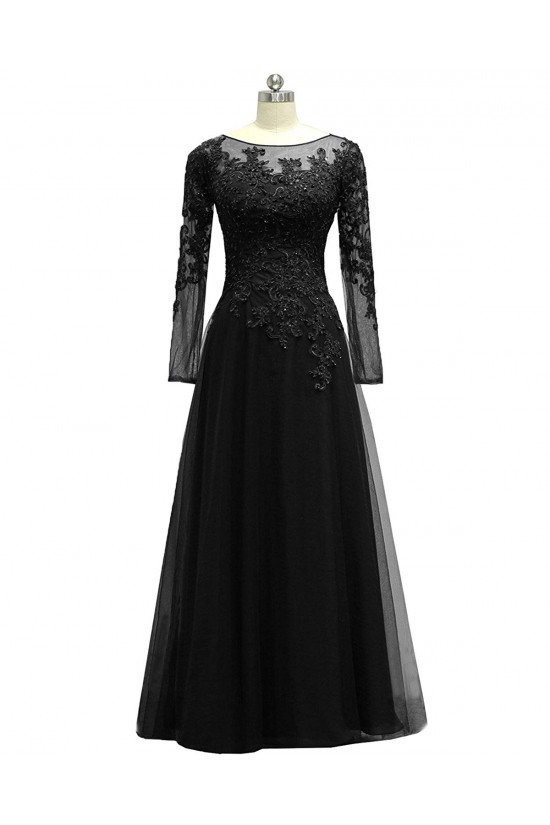 Long Sleeves Beaded Lace Appliques Mother of The Bride Dresses 602008 Long Sleeves Beaded Lace Appliques Mother of The Bride Dresses 602008
