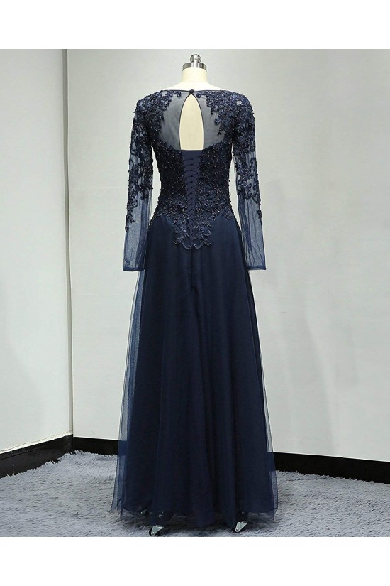Long Sleeves Beaded Lace Appliques Mother of The Bride Dresses 602008 Long Sleeves Beaded Lace Appliques Mother of The Bride Dresses 602008