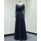 Long Sleeves Beaded Lace Appliques Mother of The Bride Dresses 602008