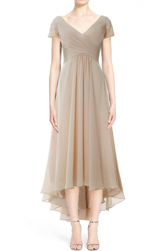 High Low V-Neck Chiffon Beaded Mother of The Bride Dresses 602009 High Low V-Neck Chiffon Beaded Mother of The Bride Dresses 602009