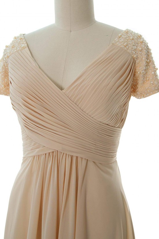 High Low V-Neck Chiffon Beaded Mother of The Bride Dresses 602009 High Low V-Neck Chiffon Beaded Mother of The Bride Dresses 602009