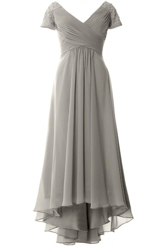High Low V-Neck Chiffon Beaded Mother of The Bride Dresses 602009 High Low V-Neck Chiffon Beaded Mother of The Bride Dresses 602009