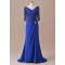 Sheath Lace Chiffon V-Neck Mother of The Bride Dresses 602010