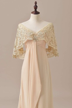 Chiffon Lace V-Neck Mother of The Bride Dresses 602012