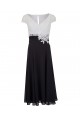 A-Line V-Neck Lace and Chiffon Tea-Length Mother of The Bride Dresses 602013