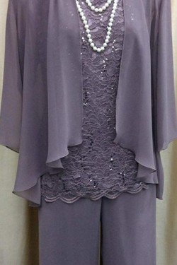 Lace and Chiffon Mother of The Bride Dresses Mother of The Groom Dresses 602015