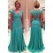 Elegant Chiffon Lace Appliques V-Neck Mother of The Bride and Groom Dresses 602016