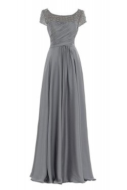 Elegant Beaded Long Mother of The Bride and Groom Dresses 602021