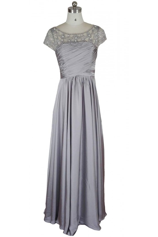 Elegant Beaded Long Mother of The Bride and Groom Dresses 602021