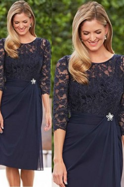 Elegant Lace Chiffon Mother of The Bride and Groom Dresses 602024