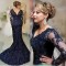 Mermaid V-Neck Lace Long Sleeves Mother of The Bride and Groom Dresses 602031