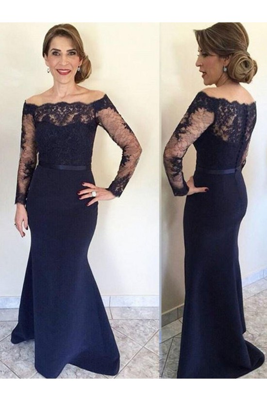 Mermaid Long Sleeves Lace Mother of The Bride and Groom Dresses 602033 Mermaid Long Sleeves Lace Mother of The Bride and Groom Dresses 602033