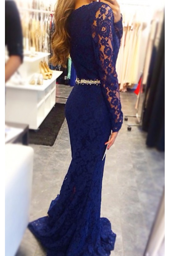 Mermaid Beaded Long Sleeves Lace Mother of The Bride and Groom Dresses 602034 Mermaid Beaded Long Sleeves Lace Mother of The Bride and Groom Dresses 602034