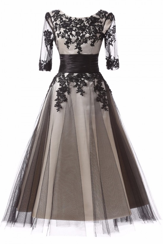 Lace Appliques and Tulle Mother of The Bride and Groom Dresses 602035
