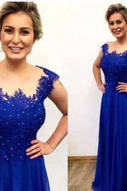 Long Beaded Lace and Chiffon Mother of The Bride and Groom Dresses 602042