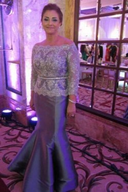 Mermaid Beaded Lace Mother of The Bride and Groom Dresses 602043