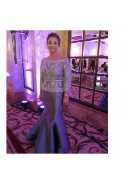 Mermaid Beaded Lace Mother of The Bride and Groom Dresses 602043