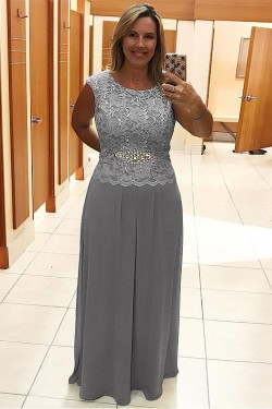 Elegant Sleeveless Beaded Lace Mother of The Bride Dresses 602049