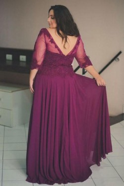 A-Line Lace Appliques Mother of The Bride Dresses 602054