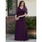 Elegant Lace Chiffon V-Neck Long Mother of The Bride Dresses 602063