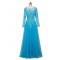 A-Line Long Sleeves Beaded Lace Appliques Mother of The Bride Dresses 602066