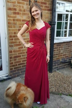 A-Line Beaded Lace Appliques Chiffon Long Mother of The Bride Dresses 602070