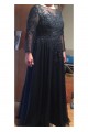 A-Line Lace Appliques Long Mother of The Bride Dresses 602081