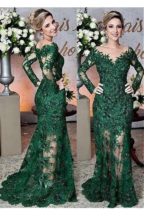 Mermaid Long Sleeves Beaded Lace Mother of The Bride Dresses 602082 Mermaid Long Sleeves Beaded Lace Mother of The Bride Dresses 602082
