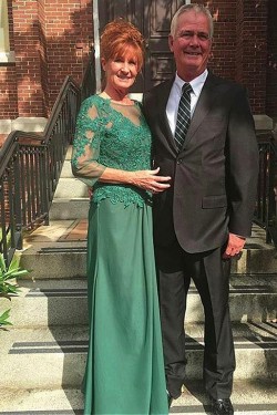 A-Line Lace Chiffon Mother of The Bride Dresses 602087