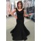 Mermaid V-Neck Long Black Mother of The Bride Dresses 602089