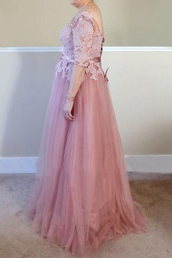 Long Lace Appliques Tulle Mother of The Bride Dresses 602092