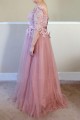 Long Lace Appliques Tulle Mother of The Bride Dresses 602092 Long Lace Appliques Tulle Mother of The Bride Dresses 602092