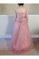 Long Lace Appliques Tulle Mother of The Bride Dresses 602092 Long Lace Appliques Tulle Mother of The Bride Dresses 602092