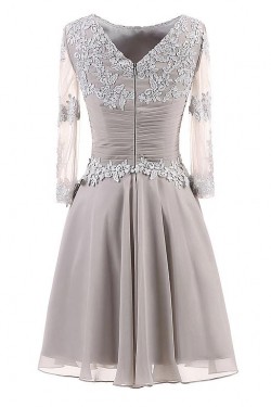 A-Line Lace Appliques Chiffon Mother of The Bride Dresses 602093