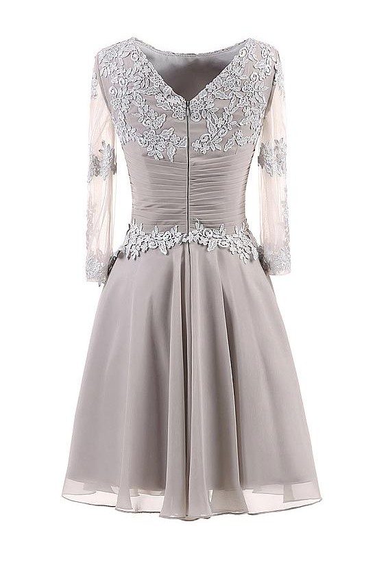 A-Line Lace Appliques Chiffon Mother of The Bride Dresses 602093