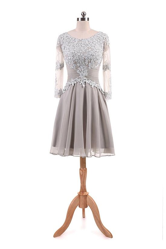 A-Line Lace Appliques Chiffon Mother of The Bride Dresses 602093