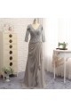Elegant Chiffon Beaded V-Neck Long Mother of The Bride Dresses 602100