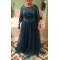 3/4 Length Sleeves Tulle Plus Size Mother of The Bride Dresses 602107