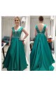 A-Line V-Neck Beaded Long Mother of The Bride Dresses 602110