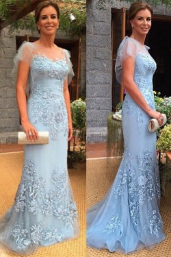 Elegant Mermaid Long Lace Mother of The Bride Dresses 602115