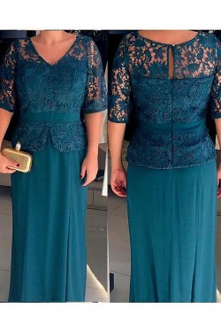 Lace and Chiffon V-Neck Mother of The Bride Dresses 602117