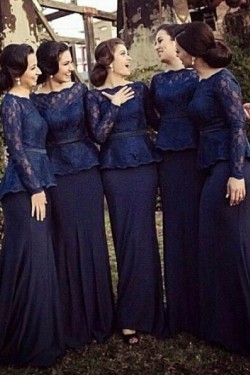 Elegant Lace Long Mother of The Bride Dresses Bridesmaid Dresses 602118