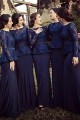 Elegant Lace Long Mother of The Bride Dresses Bridesmaid Dresses 602118