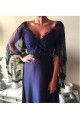 A-Line V-Neck Long Mother of The Bride Dresses 602121