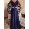A-Line V-Neck Long Mother of The Bride Dresses 602121