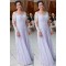 A-Line Long Sleeves Chiffon Mother of The Bride Dresses 602122