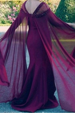 Mermaid Chiffon Beaded Long Mother of The Bride Dresses 602125