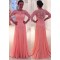 A-Line Lace Chiffon Long Mother of The Bride Dresses 602127