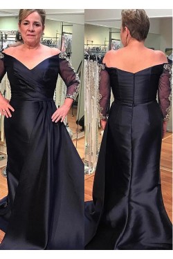 Elegant Off-the-Shoulder Long Mother of The Bride Dresses 602135